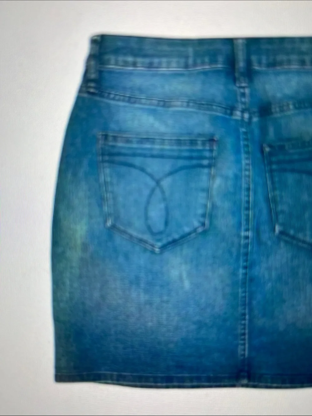 Blue Denim Mini Skirt - Women's